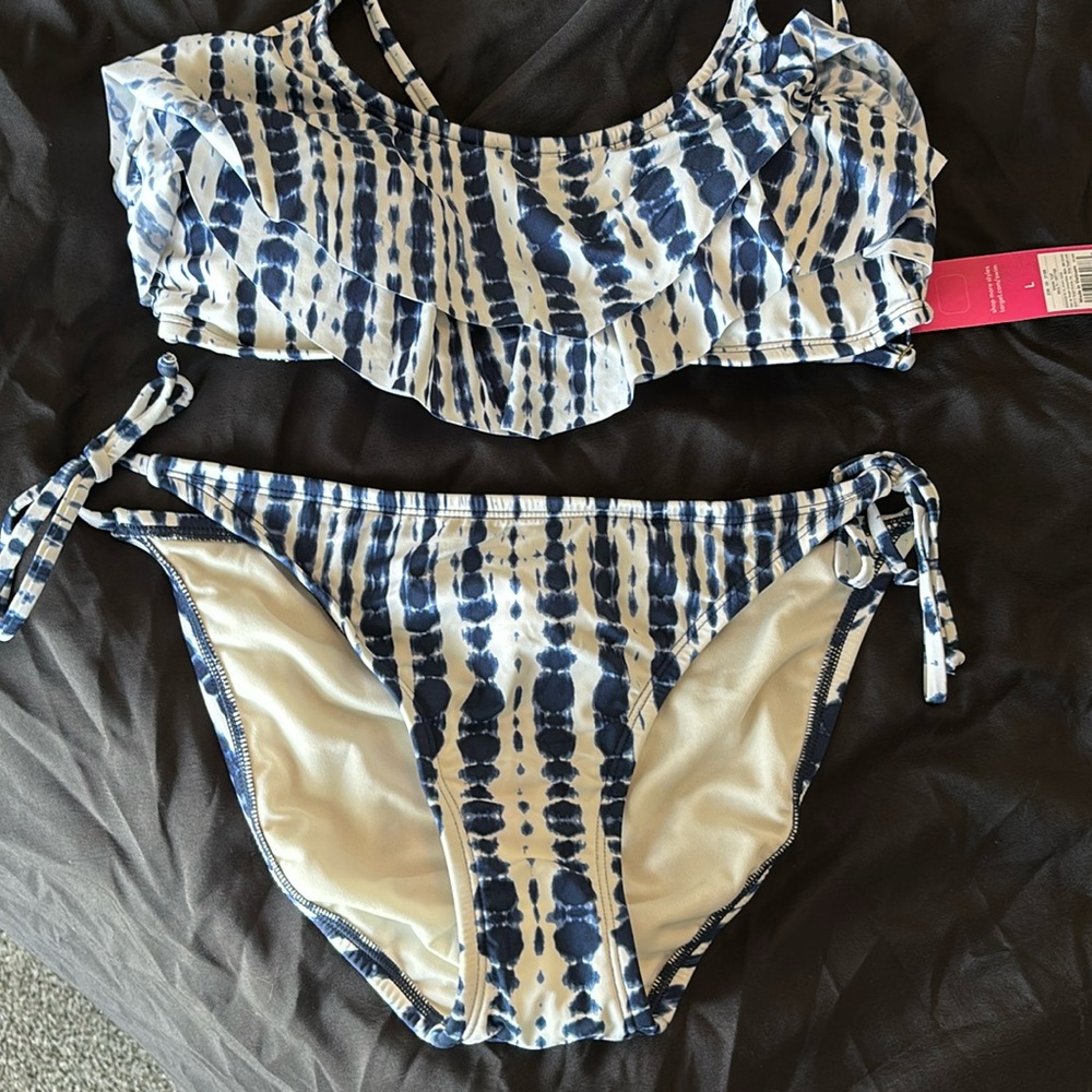 NWT blue and white bikini
